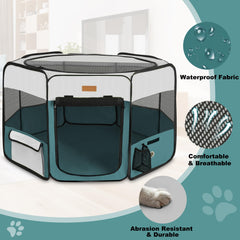 Akinerri jaula con bolsillos laterales para juguetes y agua