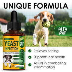 Alfa Pet gotas para perros, aplicación fácil sobre la comida.