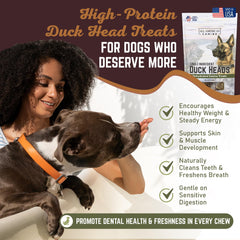 All American Canine, beneficios dentales al morder cabezas de pato.