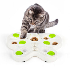 ALL FOR PAWS Alimentador puzzle para gatos en forma de mariposa fomenta juego y exploración