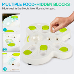ALL FOR PAWS Dispensador de golosinas para gatos con compartimentos ocultos