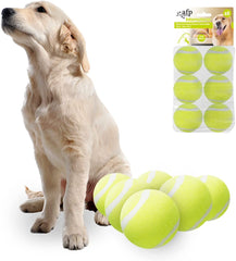 ALL FOR PAWS pelotas de tenis 2.5 pulgadas para perros, fáciles de ver y recoger.