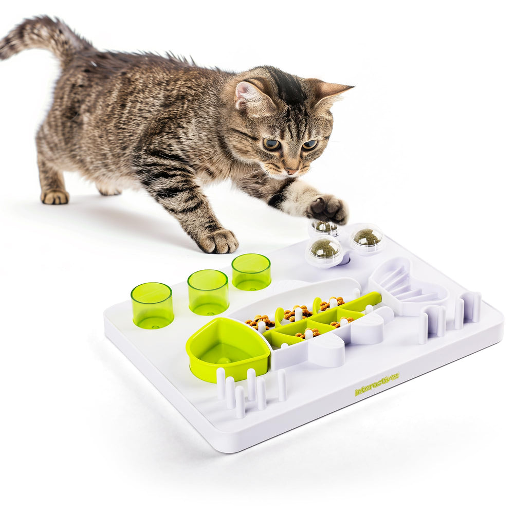 ALL FOR PAWS rompecabezas para gatos con 3 bolas de hierba gatera, entretenimiento prolongado.