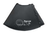 All Four Paws Comfy Cone XXL negro, frente, cómodo soporte para recuperación postoperatoria