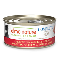 Almo Nature HQS Complete lata con pollo y res, ideal para una comida completa