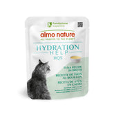 Almo Nature HQS bolsas de atún y caldo, apoyo a la hidratación diaria del gato.