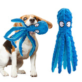 Alphatool Juguete Pulpo Azul sin relleno, ideal para juego suave y mordidas seguras.