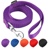 AMAGOOD correa para perro de 6 pies en morado con gancho fácil de usar.