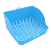 Caja Amakunft para jaula azul con rejilla que facilita la higiene de la mascota.