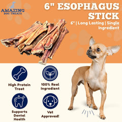Amazing Dog Treats esofago de res, ideal como recompensa positiva y snack natural