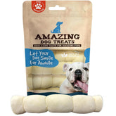 Amazing Dog Treats rollos de carrillera de res, 10 pulgadas, snack duradero para masticadores fuertes