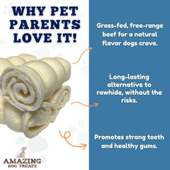 Amazing Dog Treats textura dura favorece la masticación y limpieza dental.