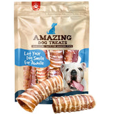 Amazing Dog Treats: tráquea de res en envase de 25 piezas para entrenamiento