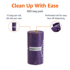 Bolsas desechos de perro a prueba de fugas con lavanda, Amazon Basics