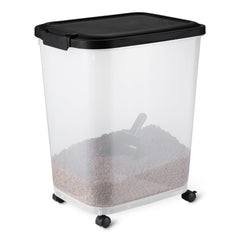 Amazon Basics Contenedor para comida de mascotas, vista frontal, ideal para mantener fresca la comida