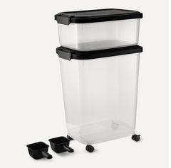 Amazon Basics cuchara medidora con ranura de almacenamiento para porciones limpias