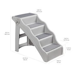 Amazon Basics escaleras dimensiones 14.6x22.75x19.5 pulgadas para espacios