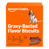 Galletas para perros Amazon Basics crujientes con gravy en caja de 5 libras.