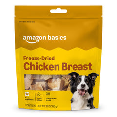 Golosinas Amazon Basics para perros; pollo deshidratado como premio sabroso