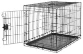 Amazon Basics jaula portátil para perros con puerta única, ideal para transporte.