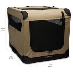 Jaula Amazon Basics con ventilación en cuatro lados para flujo de aire óptimo.