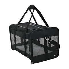 Amazon Basics transportadora blanda para mascotas con malla para buena ventilación.