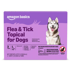 Amazon Basics tratamiento tópico para perros grandes, listo para aplicación contra pulgas y garrapatas