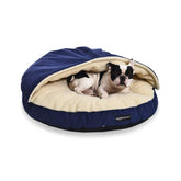 AmazonBasics Cama Cueva para Mascotas Azul, refugio cómodo para siestas.