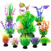 Ameliade conjunto-11-plantas-artificiales-pecera: refugio natural para peces