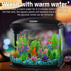 Ameliade hojas-suaves-plantas-artificiales: suaves para peces y se mueven con la corriente