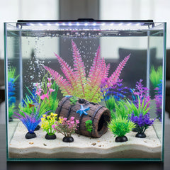Ameliade planta artificial 2: ofrece refugio y entretenimiento para peces