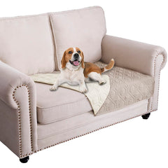 Ameritex funda impermeable para perro sobre sofa, protege muebles ante derrames y manchas.