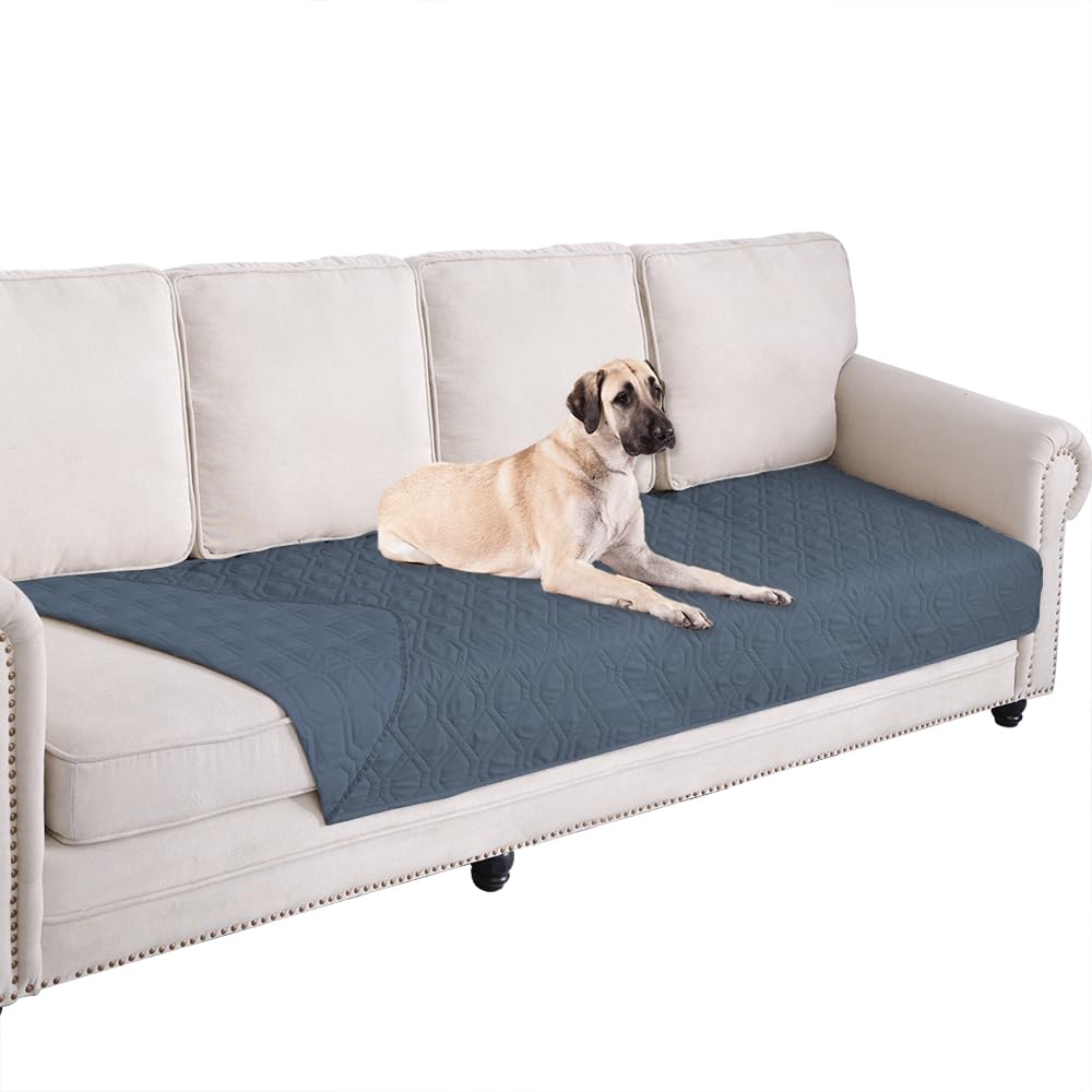 Ameritex funda impermeable sobre sofá con mascota, protege derrames.