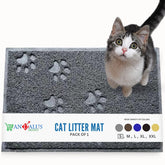 Alfombra impermeable de Andalus Brands para arena de gato, protege el suelo y atrapa la arena.
