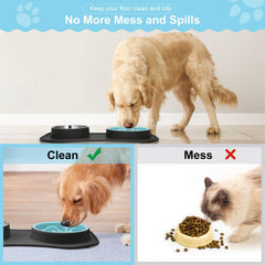 Conjunto de alimentación Anipaw para perros y gatos de diferentes tamaños.