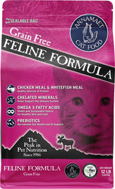 Annamaet alimento seco para gatos sin granos con pollo y pescado, bolsa de 12 lb.