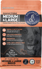 Annamaet Original Encore, bolsa de 12 lb, nutrición premium para perros activos.