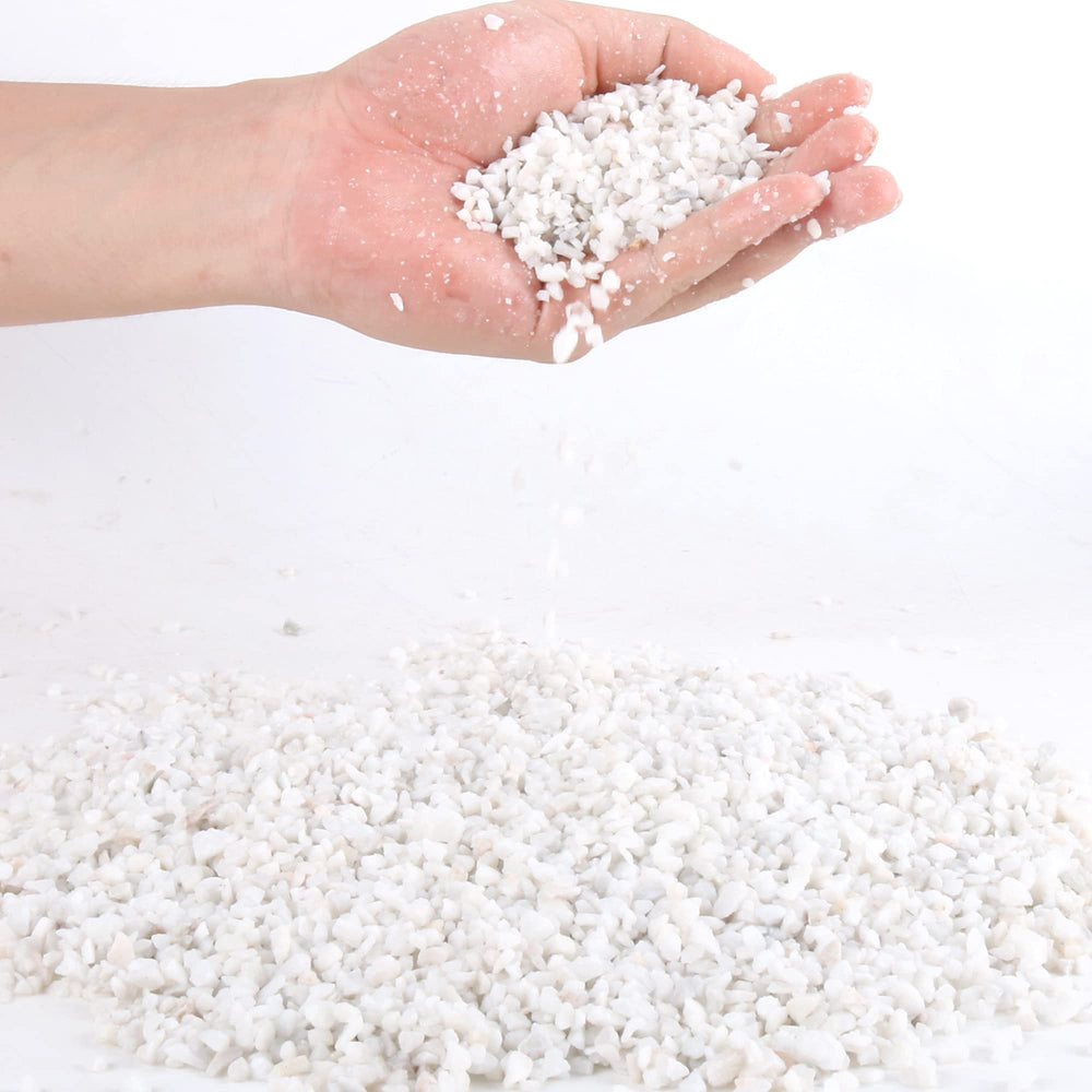 Anothera galets cactus blanc 1/4 pouce pour drainage efficace et esthétique.