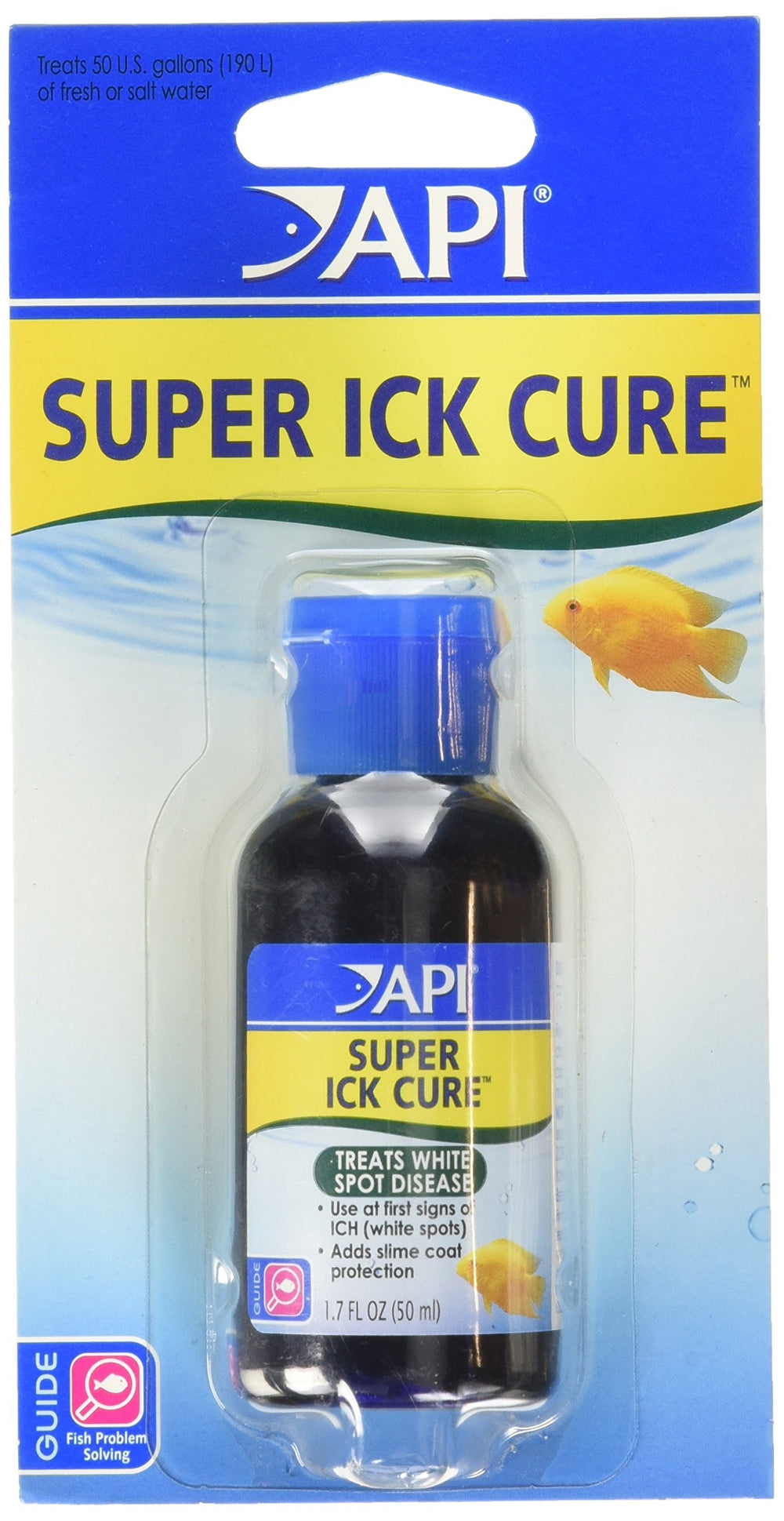 API LIQUID SUPER ICK CURE: botella lista para tratar ich en acuarios
