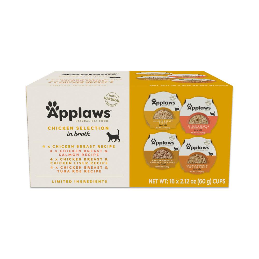 Applaws Gato en caldo con pollo, humedad y sabor naturales