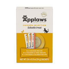 Premios Applaws para gatos con textura cremosa, recompensa sabrosa y fácil de servir.
