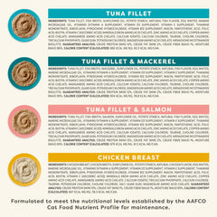 Applaws Vitality paté de atún con caballa en mousse, variedad sabrosa para gatos curiosos.