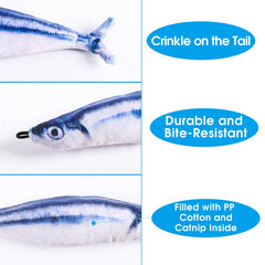 APSUAE pez-de-peluche-para-gato diseño suave y atractivo para mimos y juego.