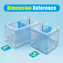 AQUANEAT divisiones ajustables separan peces, crías y parejas.