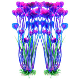 AQUANEAT plantas artificiales para acuario moradas de 15-5 pulgadas ofrecen color y atractivo visual