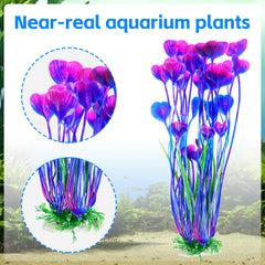 AQUANEAT plantas artificiales para acuario con base cerámica para fijarlas