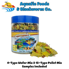 Aquatic Foods Inc. copos para pez guppy, nutrición para colores vivos.