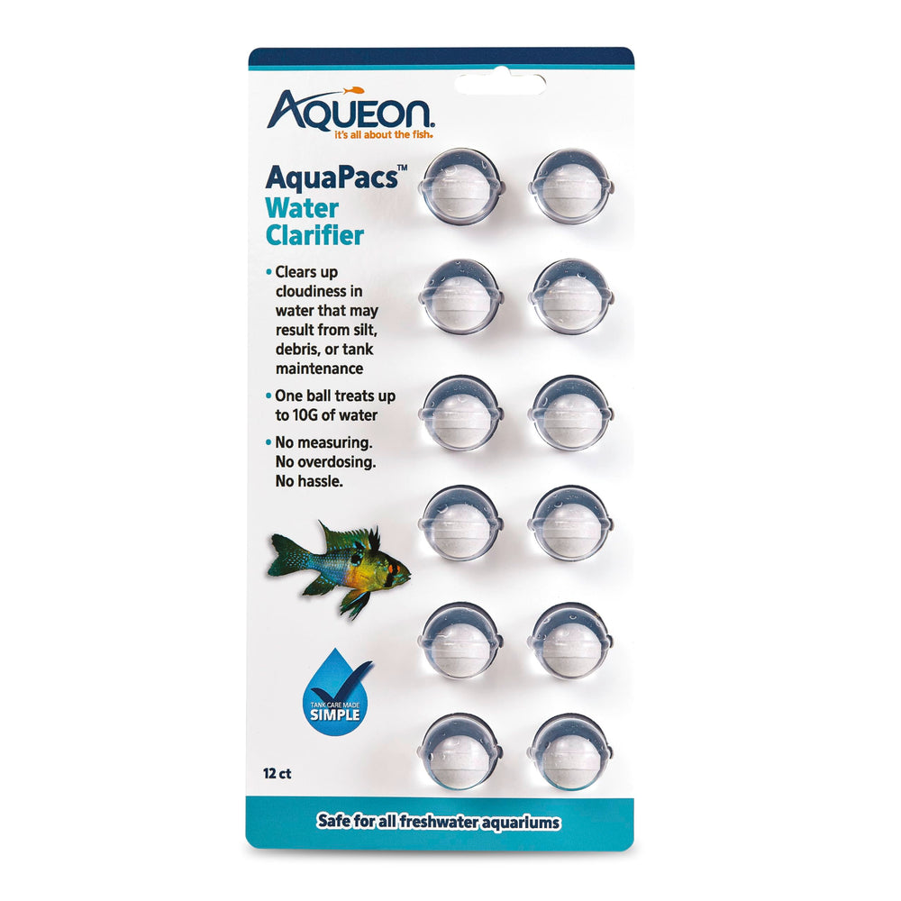 Aqueon AquaPacs bola clarificadora mejora la claridad del agua del acuario.