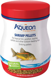 Aqueon gránulos para camarones en empaque 2, alimento de fondo con colores vivos