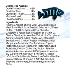 Alimento Aqueon Cichlid Mini: gránulos moderados para cíclidos grandes.